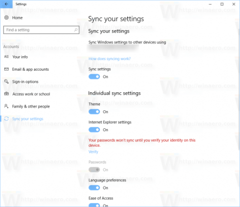 Empêcher Windows 10 de synchroniser les thèmes entre les appareils