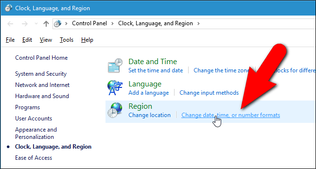 Comment changer le format de la date et de l'heure sous Windows, changer les barres obliques en points