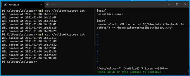 Comment exécuter des commandes Linux lors du démarrage du sous-système Windows pour Linux sous Windows 10