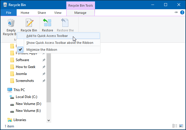 En savoir plus sur la barre d'outils d'accès rapide sous Windows 10