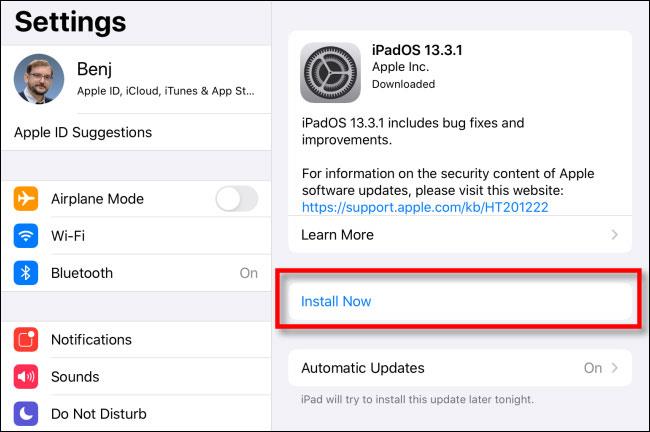 Come aggiornare iPad all'ultima versione di iPadOS