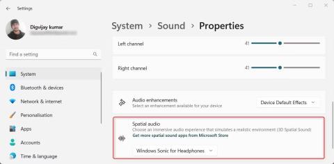 So aktivieren Sie Spatial Sound in Windows 11