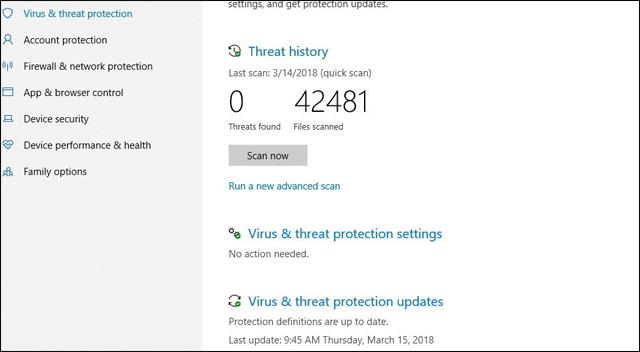 Was ist neu in Windows Defender im Windows 10-Update vom April 2018?