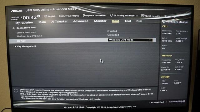 ASUS UEFI BIOS 유틸리티를 통해 보안 부팅을 활성화 또는 비활성화합니다.