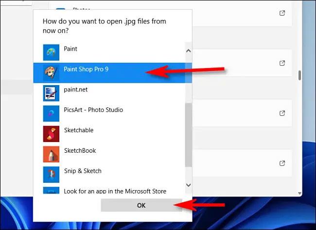 Anweisungen zum Festlegen der Standardanwendung zum Öffnen von Dateien unter Windows 11