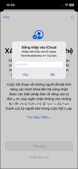 iPhoneでiMessageの連絡先認証を有効にする方法