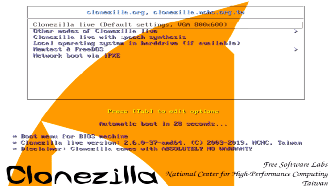 Istruzioni per utilizzare Clonezilla per clonare il disco rigido di Windows