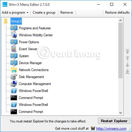 Instructions pour optimiser le menu utilisateur avancé de Windows 10