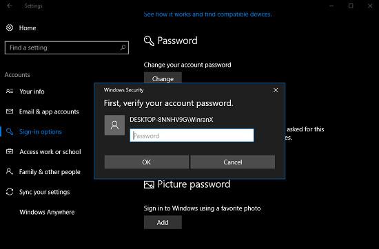 PIN を使用して Windows 10 にサインインする