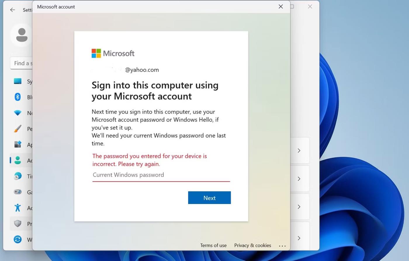 Come correggere l'errore "Avremo bisogno della tua password Windows attuale" su Windows 10/11