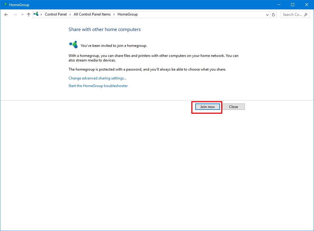 Instructions pour configurer et gérer HomeGroup sur Windows 10