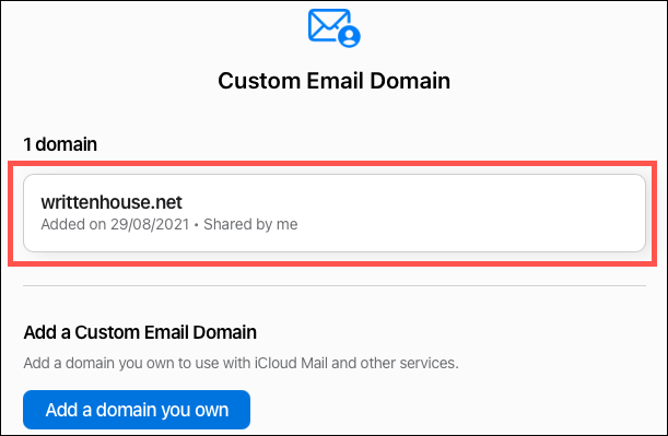 Istruzioni per configurare un dominio email personalizzato su iCloud