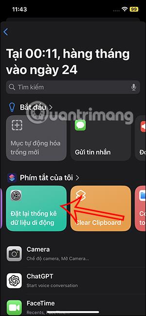 Come ripristinare automaticamente le statistiche dei dati mobili dell'iPhone