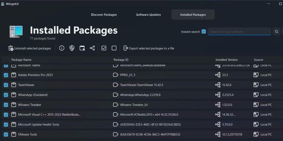 Comment gérer les packages d'applications à l'aide de WingetUI sur Windows 11