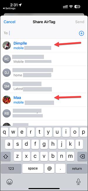 Comment partager AirTag avec d'autres sur iPhone