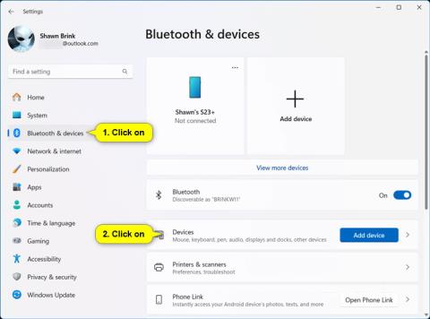 Windows 11에서 BTPAN(Bluetooth Personal Area Network)에 연결하는 방법