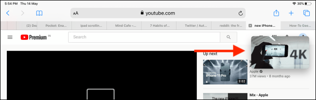 Come guardare i video di Youtube in modalità Picture-in-Picture su iPad