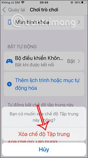 Comment supprimer le mode Focus sur iPhone