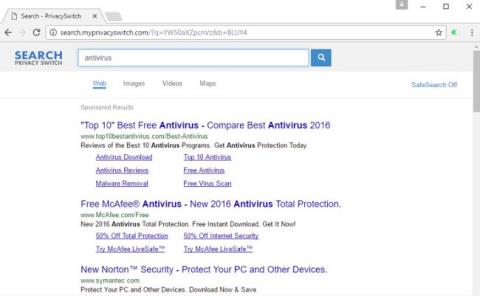 Eliminieren Sie Suchweiterleitungen vollständig. myprivacyswitch . com auf Browsern