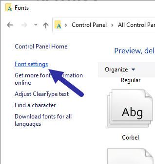 So zeigen/verbergen Sie Schriftarten in Windows 10/8