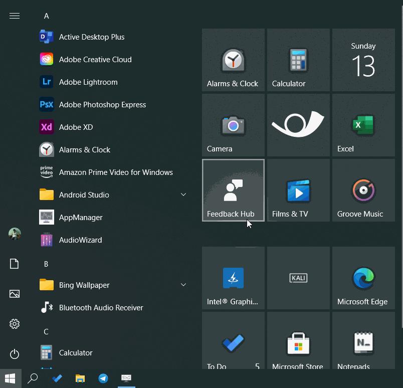 Come attivare il nuovo menu Start su Windows 10 20H2