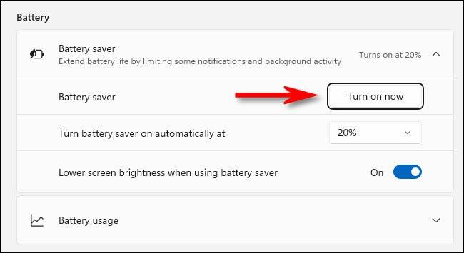 Comment activer le mode d’économie de batterie Battery Saver sous Windows 11