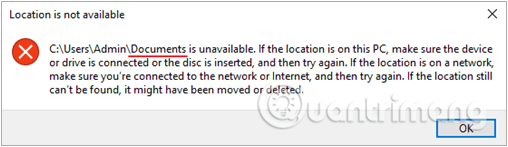 Corrigez rapidement l’erreur L’emplacement n’est pas disponible sous Windows 10/8/7