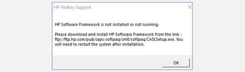 Come risolvere lerrore HP Software Framework non installato in Windows