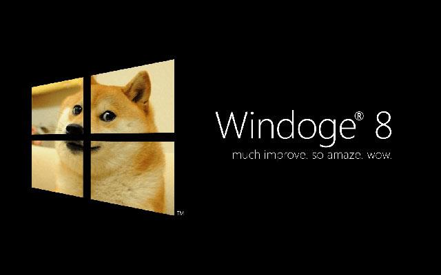 Sfondo di Doge Windows, meme di Doge Windows 11, sfondo di Doge