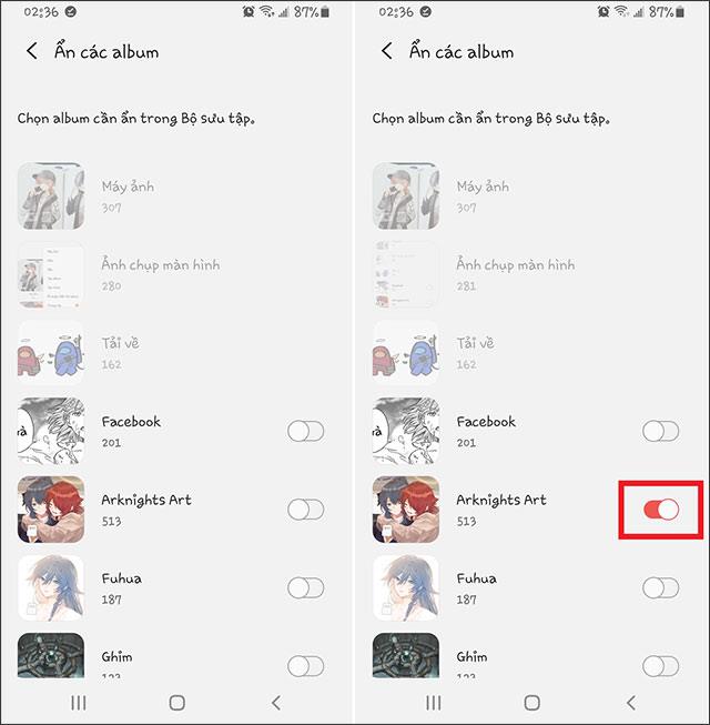 Comment masquer les albums photo sur les téléphones Samsung