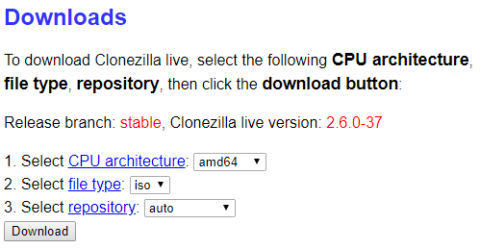 使用 Clonezilla 克隆 Windows 硬碟的說明