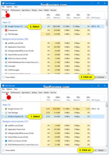 Comment terminer un processus sous Windows 10