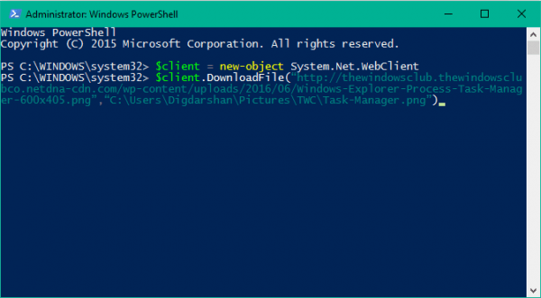 Utilizza PowerShell per scaricare qualsiasi file su Windows 10