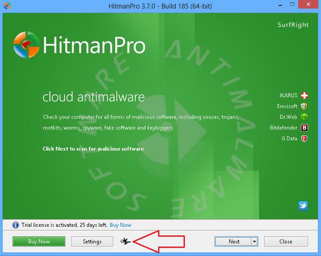 HitmanPro.Kickstart を使用してウイルスに感染したコンピュータを起動する手順