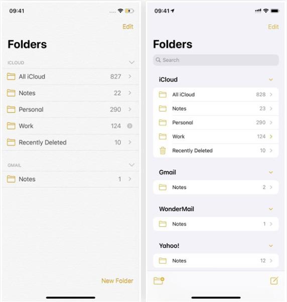 Nouvelles fonctionnalités de l'application Notes sur iOS 14