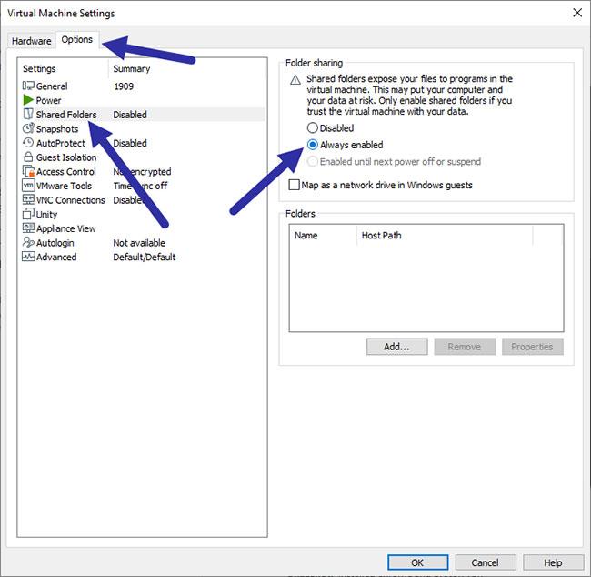 VMware 공유 폴더를 만드는 방법