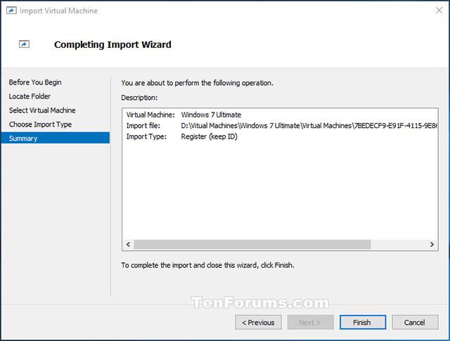 Comment importer des machines virtuelles Hyper-V dans Windows 10