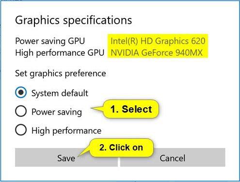 Come scegliere la GPU per ciascuna applicazione su Windows 10