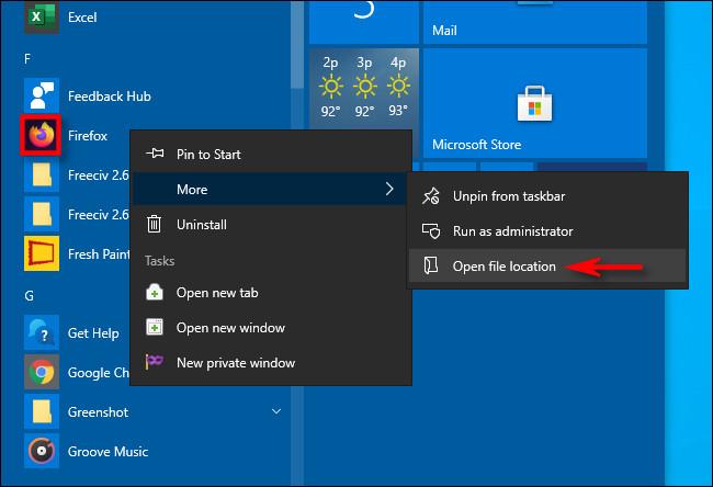 So finden Sie schnell die EXE-Datei eines Programms unter Windows 10