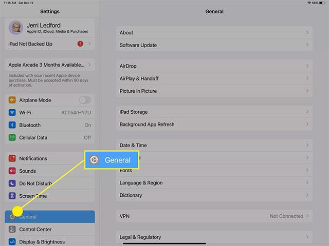 Instructions pour changer le nom de l'iPad