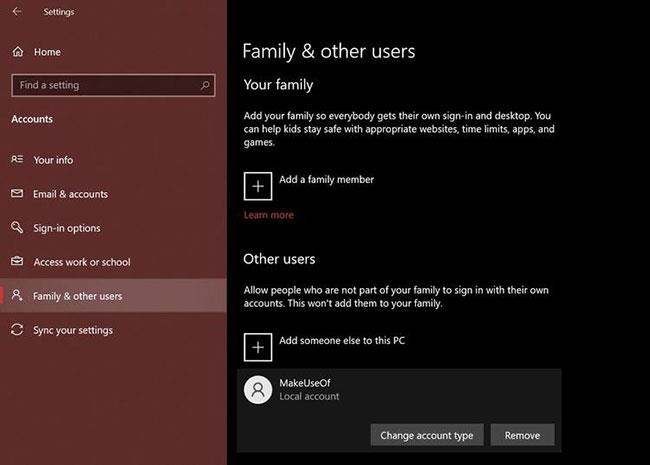 4 modi per modificare il tipo di account utente in Windows 10