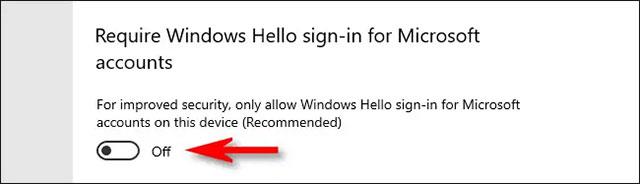Windows 10에서 비밀번호로 로그인하기 위해 Windows Hello 로그인을 끄는 방법