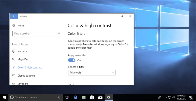 Come abilitare la funzionalità Filtri colore in Windows 10 per aiutarti a vedere lo schermo più chiaramente