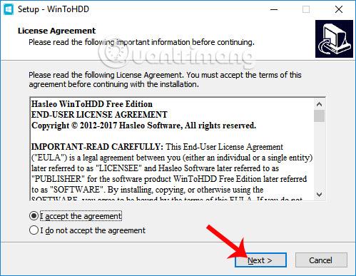 Come installare Windows utilizzando WinToHDD senza USB o DVD