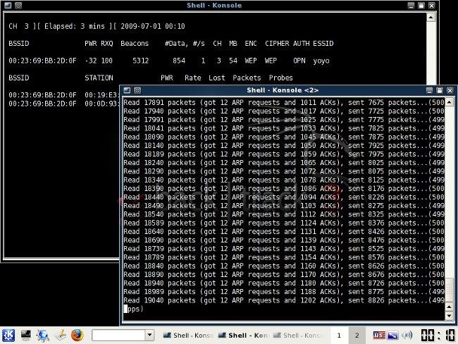 Cracker le mot de passe Wifi WEP avec Backtrack