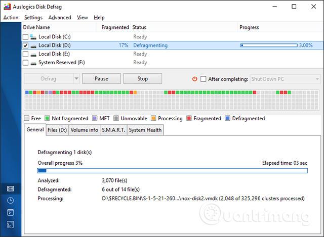 So verwenden Sie Auslogics Disk Defrag zum Defragmentieren von Festplatten