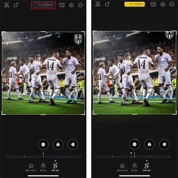 Instructions pour la retouche automatique de photos sur iPhone