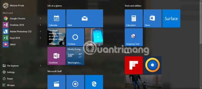 Come personalizzare i riquadri nel menu Start di Windows