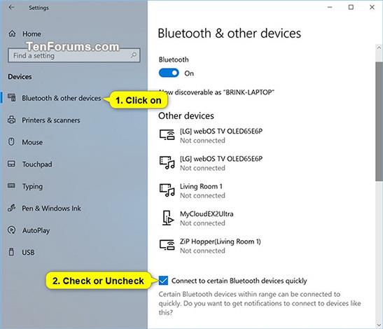 Windows 10 で Bluetooth 周辺機器との適切なペアリングを有効または無効にする方法