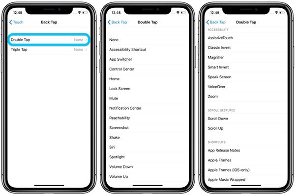 iOS 14에서 뒤로 탭 기능을 사용하는 방법